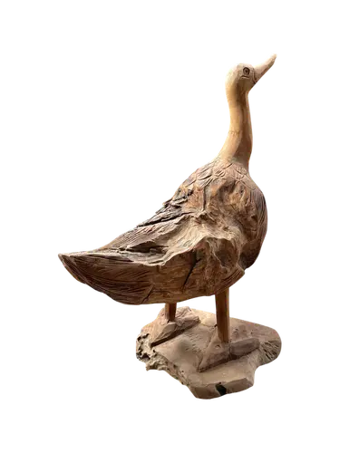 Crane Bird Wooden Decoration